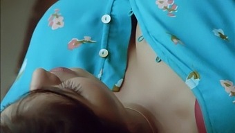 A Seductive Aunty Entices Her Young Lover With Her Breasts In A Brutal Scene
