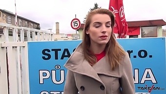 Public Secretary Gets Covered In Cum After Car Sex With Multiple Men