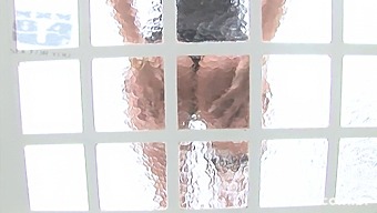 Stunning Nikki Rio In Intense Group Encounter On Stairs And Window Sill Featuring Carlão Bazuca And Victor Gaucho. Part Of A Series
