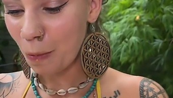 Exclusive Pov Video Of A Busty Hippie Giving A Blowjob In A Hot Tub