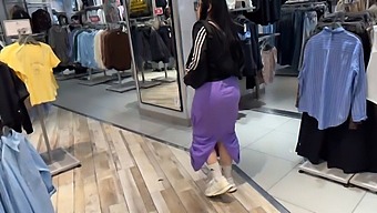 Beautiful Colombian Wife Gets Deepthroat And Ass Licking Surprise At The Mall